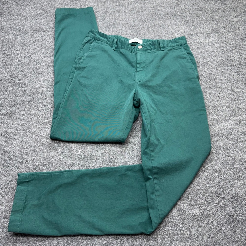 Spoke Mens Waist 32 Green Build B Heroes Portugal‎ Cotton Stretch Chino Pants